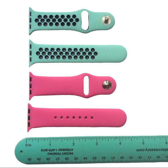 NEW 4 Band Bundle Silicone Sport Apple Watch 38 40 41mm S/M - Picture 3 of 7